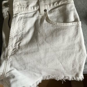 7 For All Mankind Cut off Shorts white
